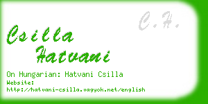 csilla hatvani business card